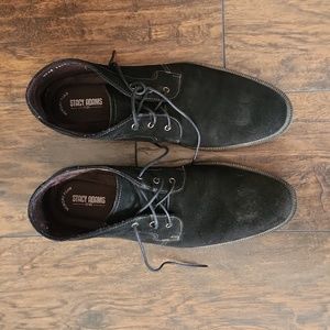 Men's memory foam black suede shoes size 12